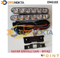 GÜNDÜZ LEDİ 6LED KAYARLI TURUNCU-BEYAZ POİNT