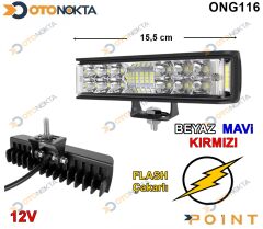 GÜNDÜZ LEDİ ÇAKARLI MODEL 12V BEYAZ MAVİ KIRMIZI