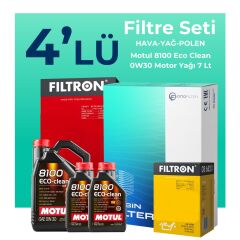 Filtron Land Rover Discovery Sport 2.0 Dizel Filtre Bakım Seti Motul Motor Yağlı (2014-2021) 4 Lü