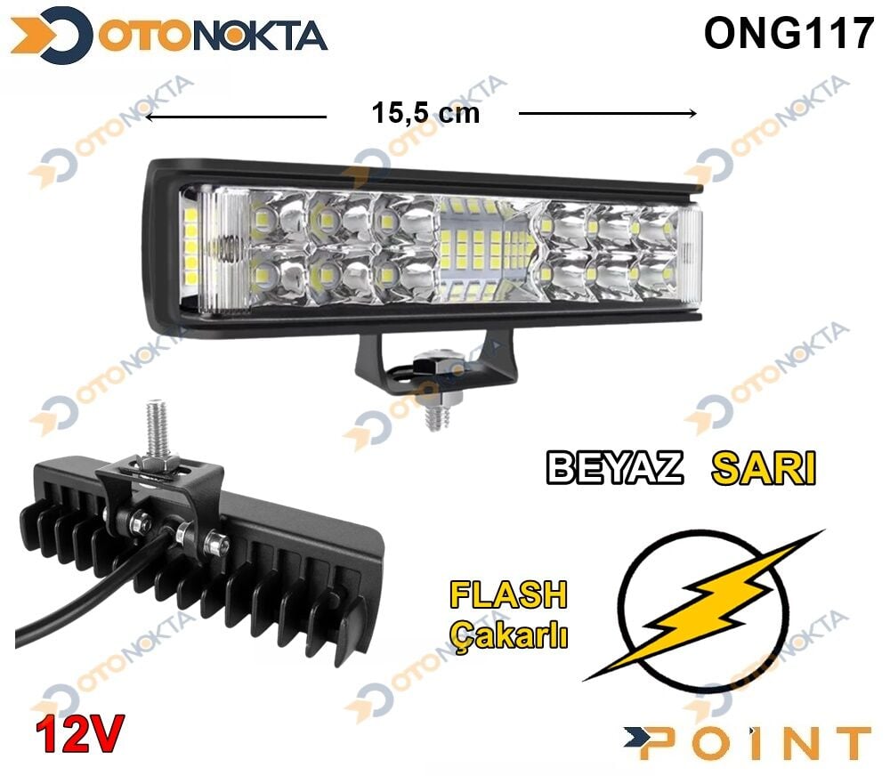 GÜNDÜZ LEDİ ÇAKARLI MODEL 12V BEYAZ TURUNCU POİNT