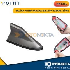 BALİNA ANTEN KABLOLU SİLİKON TABANLI FÜME