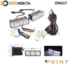 GÜNDÜZ LEDİ LAMBAS KISA CLIO TIP 3 LED BEYAZ POİNT