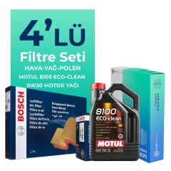BOSCH Peugeot 508 1.6 Benzin Puretech Filtre Bakım Seti Motul Motor Yağlı (2019-2022) 4 Lü