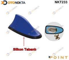 BALİNA ANTEN KABLOLU SİLİKON TABANLI MAVİ