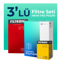 Filtron Skoda Octavia 1.6 Benzin Filtre Bakım Seti (2005-2013) 3 Lü
