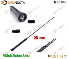 ANTEN UCU VİDALI SİYAH 20CM ÜNİVERSAL