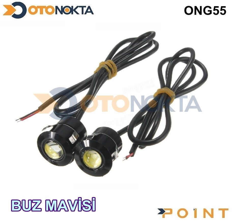 GÜNDÜZ LEDİ KARTAL GÖZ GEÇMEL 2Lİ BUZ MAVİSİ POİNT