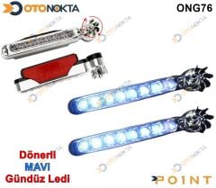 GÜNDÜZ LEDİ KROM DÖNERLİ MAVİ POİNT