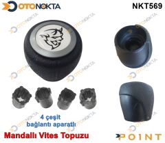 VİTES TOPUZU MANDALLI STİCKER LOGO SİYAH ÇEMBER
