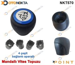 VİTES TOPUZU MANDALLI STİCKER LOGO MAVİ ÇEMBER