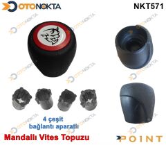 VİTES TOPUZU MANDALLI STİCKER LOGO KIRMIZI ÇEMBER