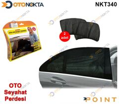 PERDE TÜL OTO SEYEHAT KOMPLE GEÇME 2 PARÇA SİYAH