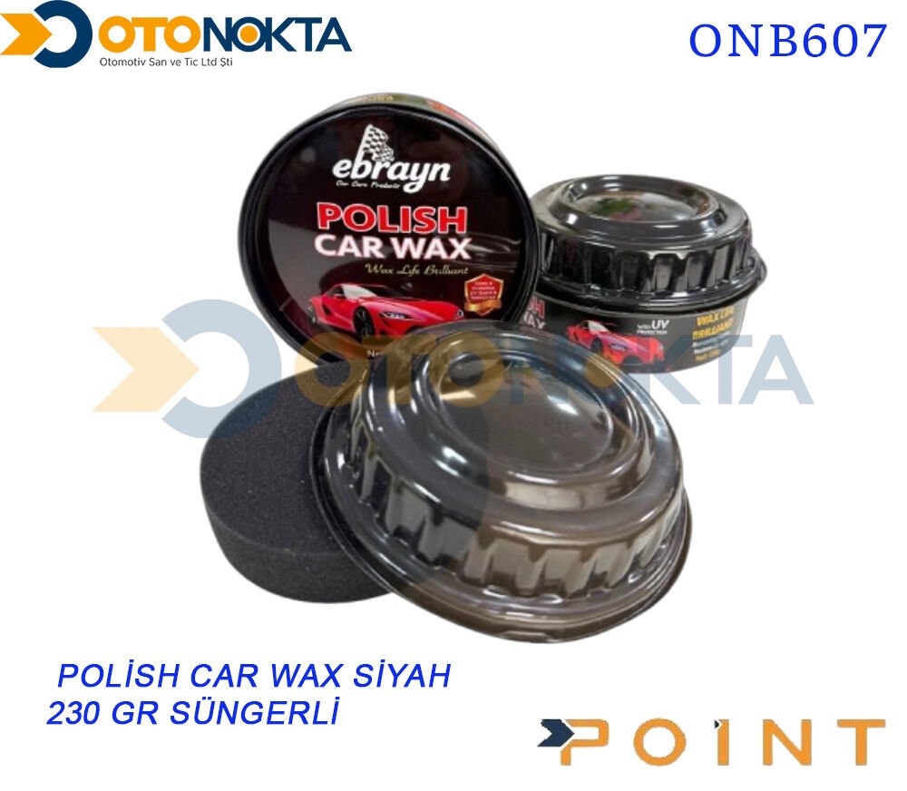 BAKIM ÜRÜNÜ POLİSH CAR WAX SİYAH 230 GR SÜNGERLİ