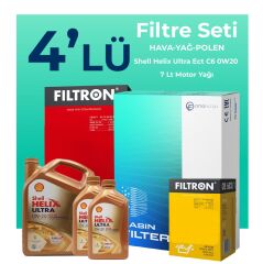 Filtron Range Rover Vogue 2.0 Benzin Filtre Bakım Seti Shell Motor Yağlı (2018-2021) 4 Lü