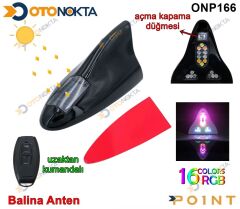 BALİNA ANTEN PROFESYONEL IŞIKLI SİYAH POİNT