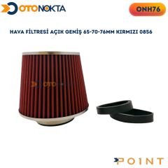 HAVA FİLTRESİ AÇIK GENİŞ  65-70-76MM KIRMIZI 0856