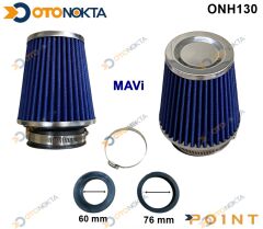 HAVA FİLTRESİ KROM KISA MODEL MAVİ 0859