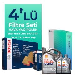BOSCH Land Rover Discovery 2.0 Dizel Filtre Bakım Seti Shell Motor Yağlı (2017-2022) 4 Lü