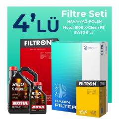 Filtron Nissan X-Trail 1.3 Benzin Filtre Bakım Seti Motul Motor Yağlı (2019-2021) 4 Lü