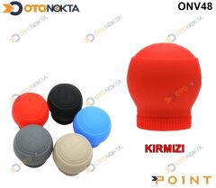 VİTES TOPUZU SİLİKONLU YUVARLAK DÜZ KIRMIZI POİNT