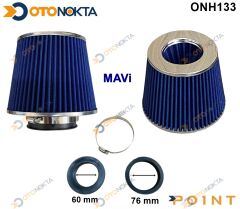 HAVA FİLTRESİ KROM GENİŞ MODEL MAVİ