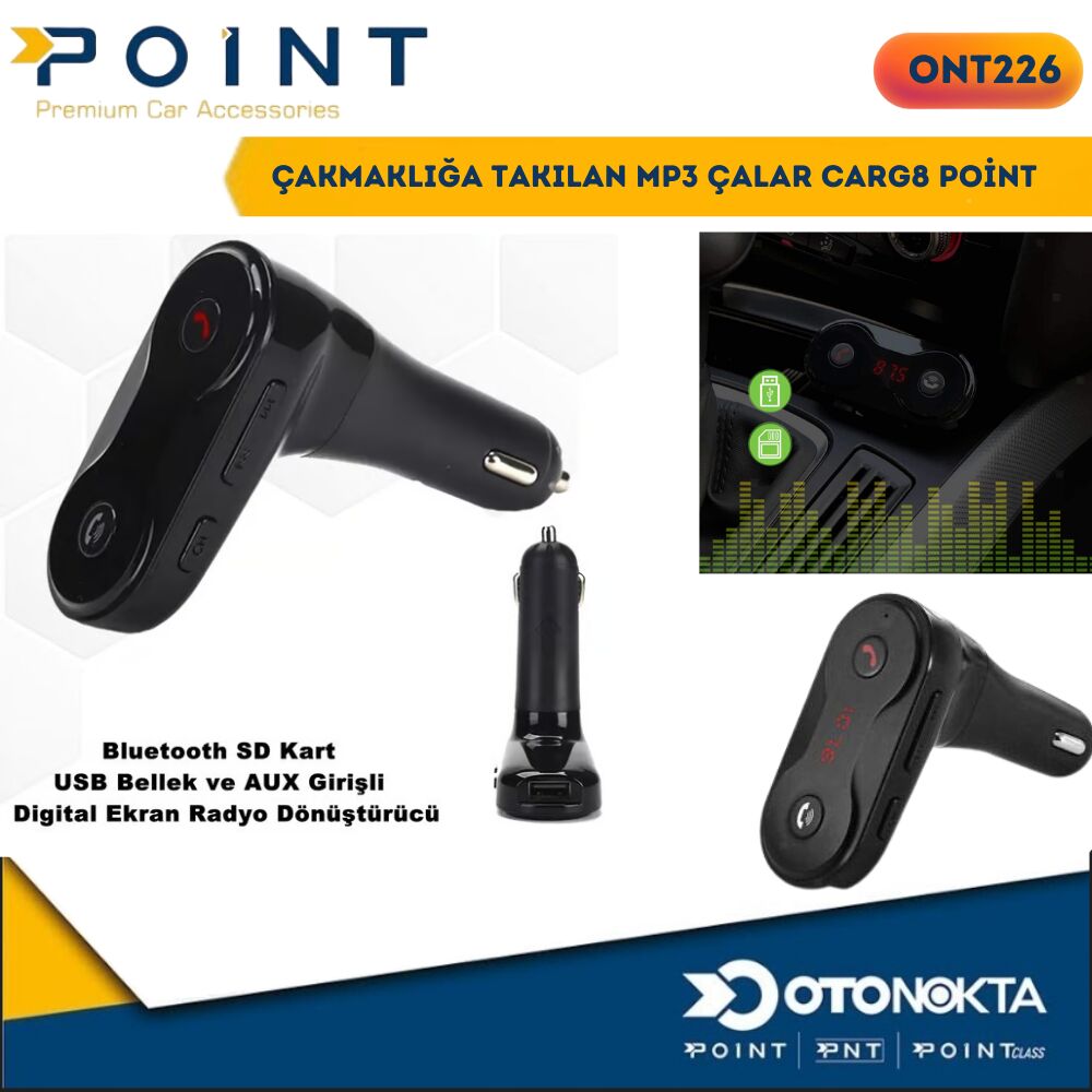 ÇAKMAKLIĞA TAKILAN MP3 ÇALAR CARG8 POİNT