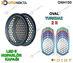 OVAL HOPARLÖR KAPAĞI IŞIKLI TURKUAZ