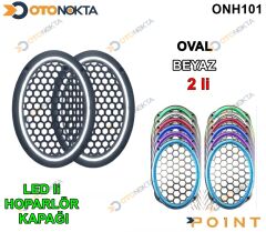 OVAL HOPARLÖR KAPAĞI IŞIKLI BEYAZ