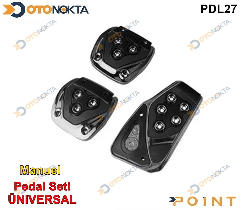 PEDAL SETİ ÜNİVERSAL 3 PRÇ MANUEL SİYAH POİNT