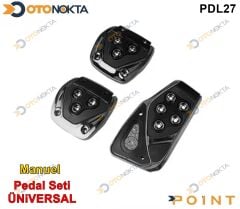 PEDAL SETİ ÜNİVERSAL 3 PRÇ MANUEL SİYAH POİNT
