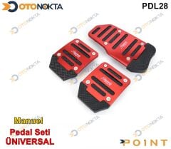 PEDAL SETİ ÜNİVERSAL 3 PRÇ MANUEL KIRMIZI POİNT