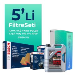 BOSCH Mercedes B180 Dizel Filtre Bakım Seti Liqui Moly Motor Yağlı (2013-2018) 5 Li