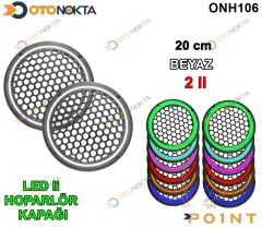 20 CM HOPARLÖR KAPAĞI IŞIKLI BEYAZ