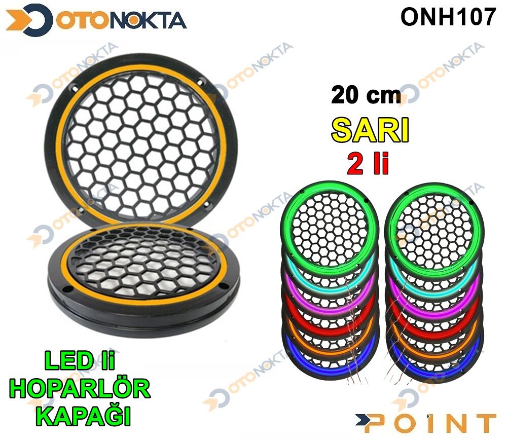 20 CM HOPARLÖR KAPAĞI IŞIKLI SARI