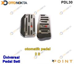 PEDAL SETİ ÜNİVERSAL 2 PRÇ OTOMATİK KROM SİYAH POİ