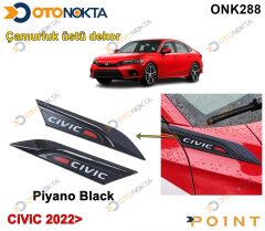 ÇAMURLUK ÜSTÜ VENTİL DEKORU SİYAH CİVİC 2022 POİNT