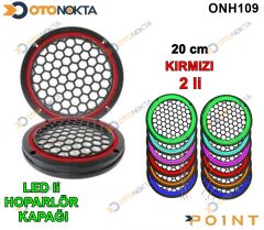20 CM HOPARLÖR KAPAĞI IŞIKLI KIRMIZI