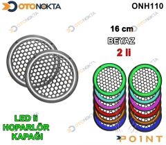 16 CM HOPARLÖR KAPAĞI IŞIKLI BEYAZ