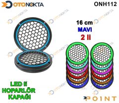 16 CM HOPARLÖR KAPAĞI IŞIKLI MAVİ