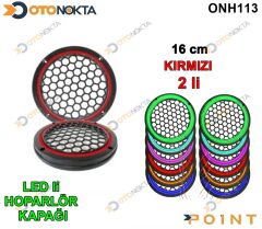16 CM HOPARLÖR KAPAĞI IŞIKLI KIRMIZI