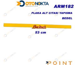 PLAKA ALT ÇITASI YAPIŞMA BEDEL SARI