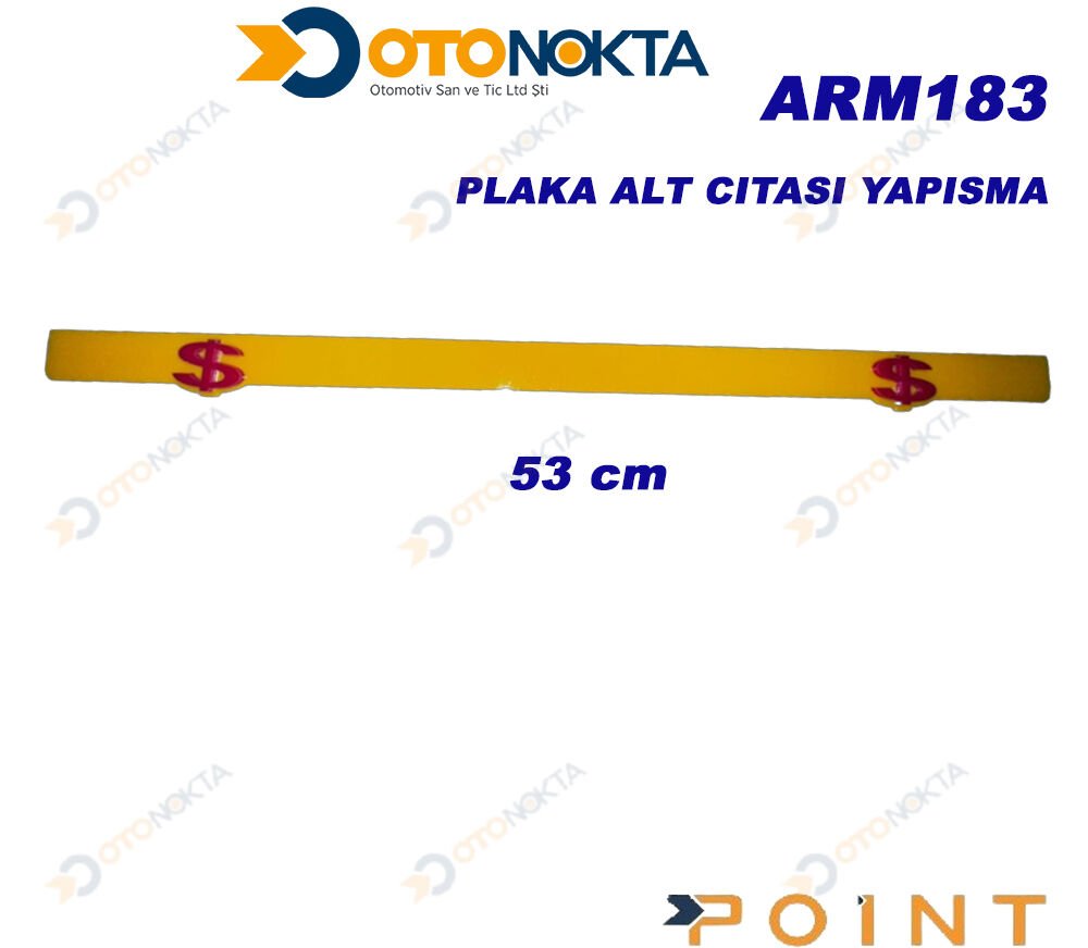 PLAKA ALT ÇITASI YAPIŞMA DOLAR