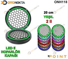 20 CM HOPARLÖR KAPAĞI IŞIKLI YEŞİL