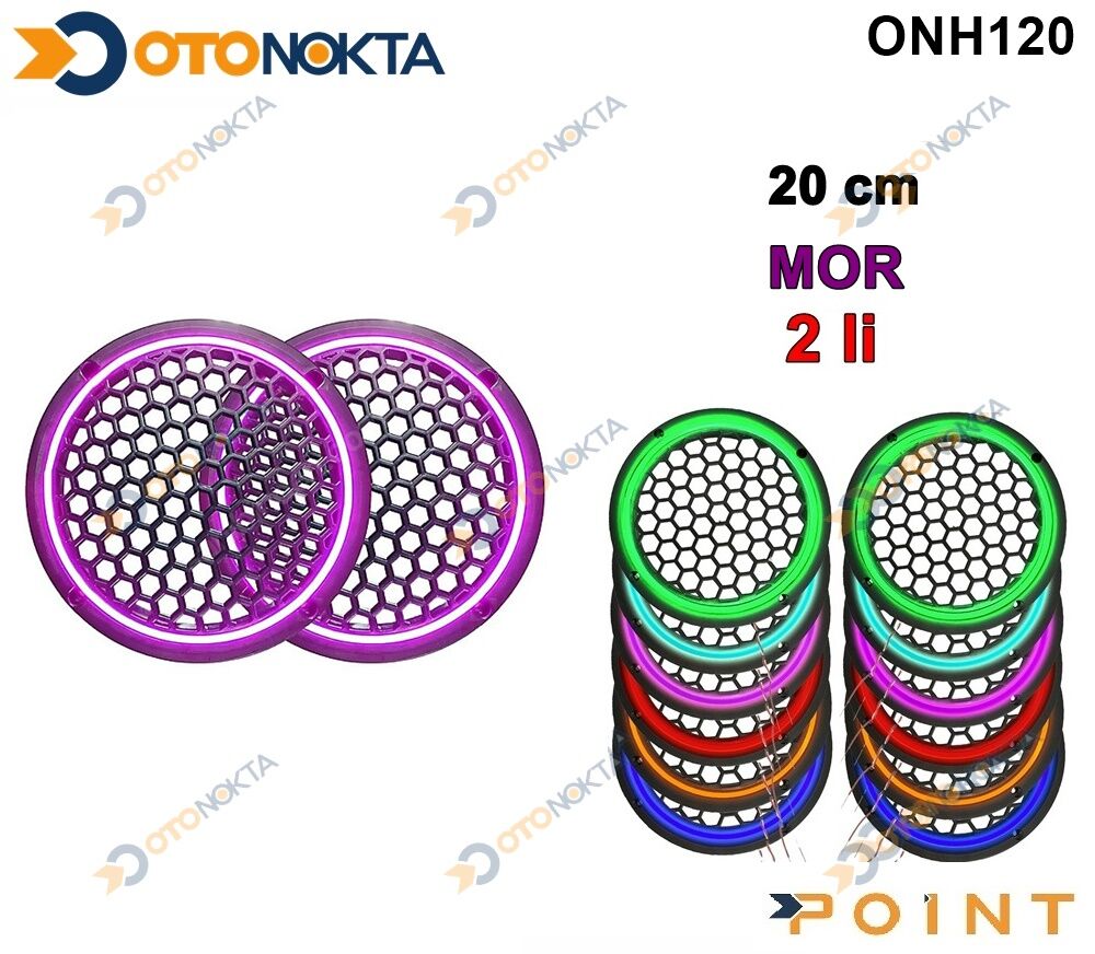 20 CM HOPARLÖR KAPAĞI IŞIKLI MOR