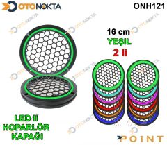 16 CM HOPARLÖR KAPAĞI IŞIKLI YEŞİL