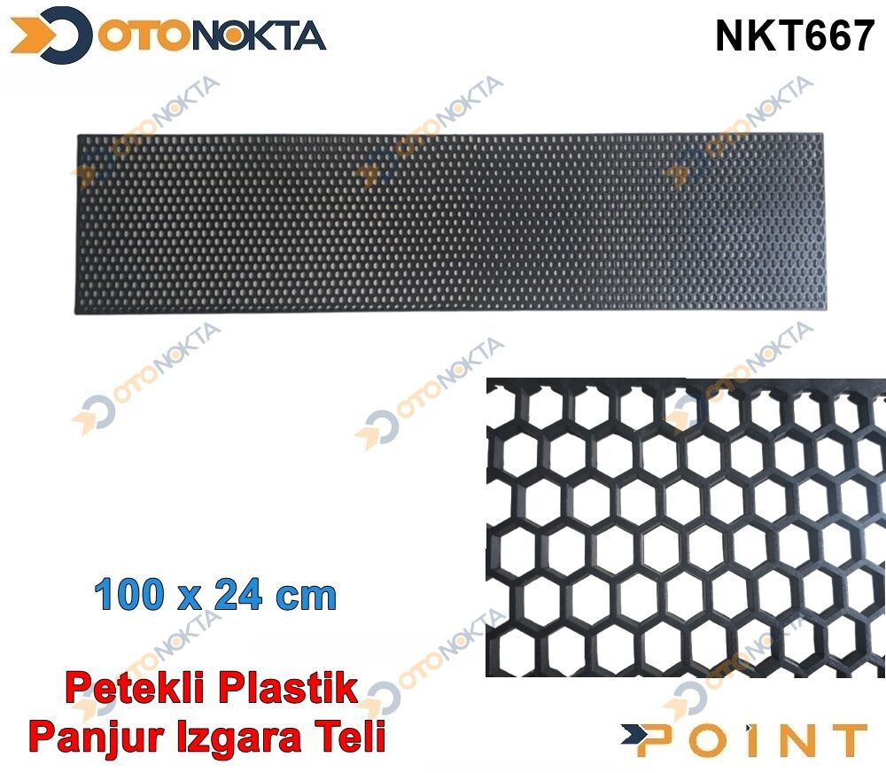 PLASTİK IZGARA ÖN PANJUR TELİ SİYAH 100CMX24CM