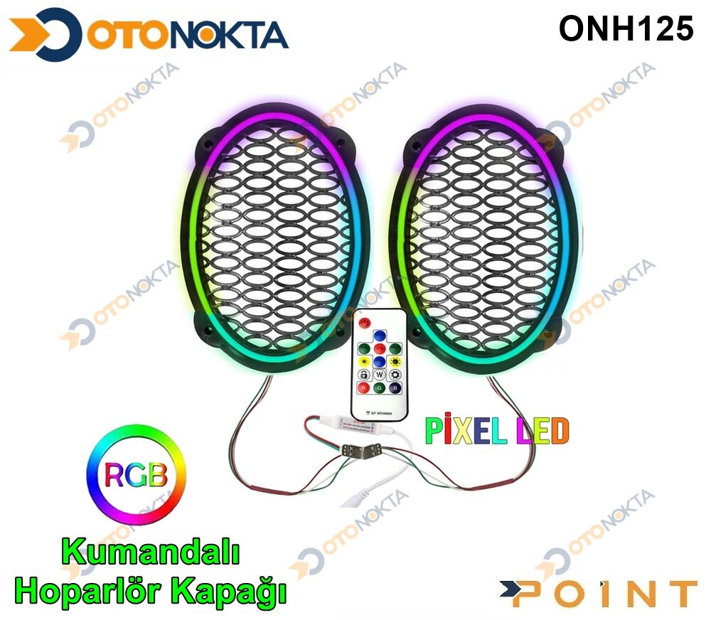 OVAL HOPARLÖR KAPAĞI PİXEL LED KUMANDALI