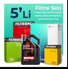 Filtron Nissan Qashqai 2.0 Dizel Filtre Bakım Seti Motul Motor Yağlı (2007-2013) 5 Li