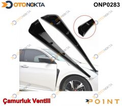 ÇAMURLUK SÜSÜ VENTİL CİVİC FC5 MODELİ PARLAK SİYAH