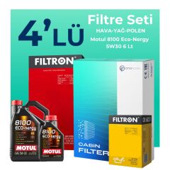 Filtron Mercedes C180 1.8 Benzin Filtre Bakım Seti Motul Motor Yağlı (2008-2014) 4 Lü